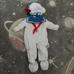 Kids Footie Costume - White and Blue